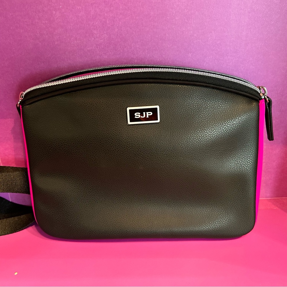 SJP by Sarah Jessica Parker Black and Pink Crossbody Bag (RFID protected) NWOT